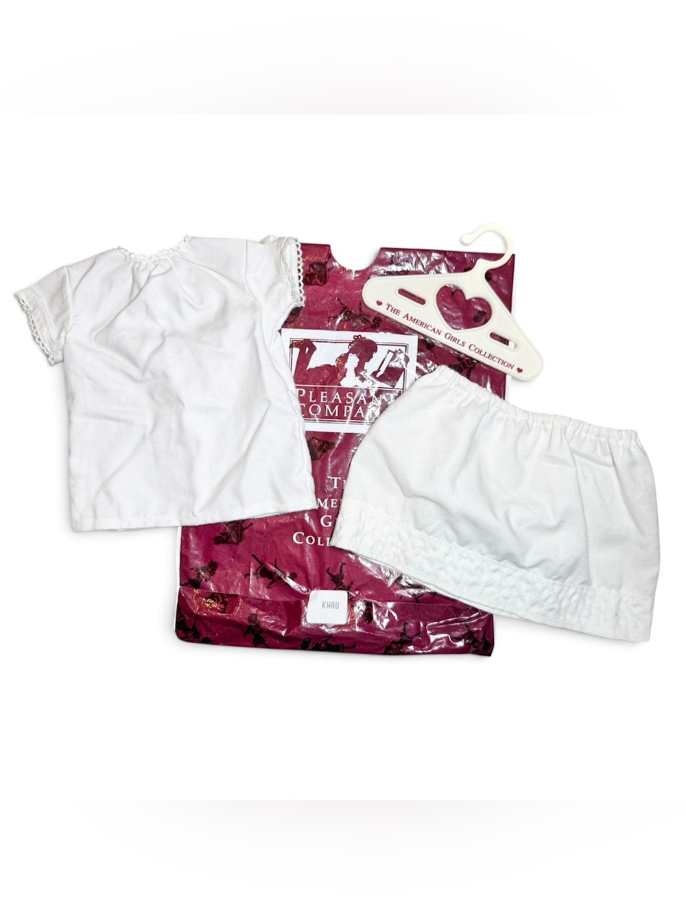 American Girl Pleasant Company Kirsten Larson Retired Underwear Flannel Set